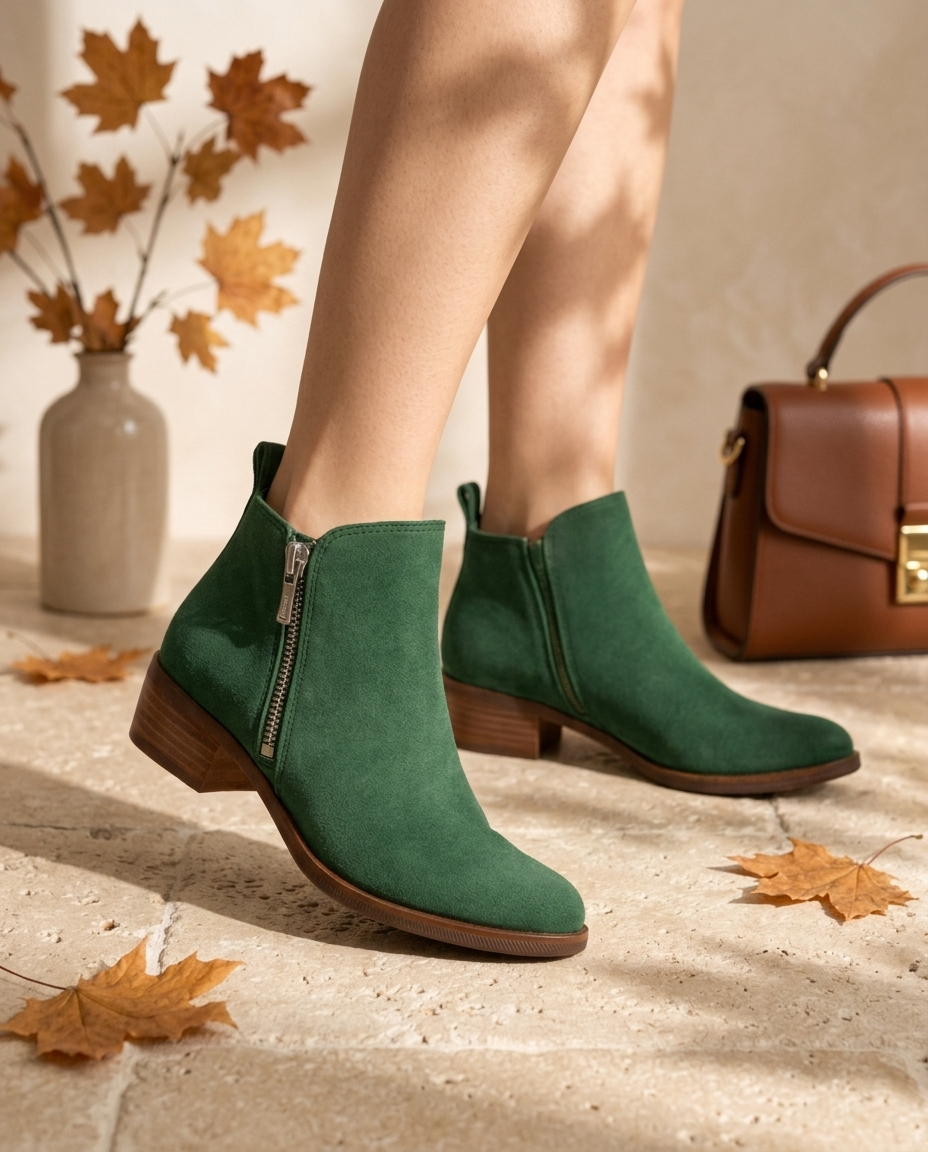 Anouk | Dames Minimalistische Ronde Neus Rits Enkelhoge Boot