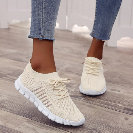 Fenna | Dames Orthopedische Ademende Veter Lichtgewicht Lage Sneakers