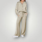 Fenna | Dames Oversized Half-Zip Wijde Pijp Loungewear Set