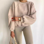 Fenna | Dames Oversized Ronde Hals Ballonmouwen Sweater