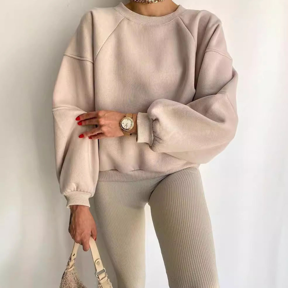 Fenna | Dames Oversized Ronde Hals Ballonmouwen Sweater