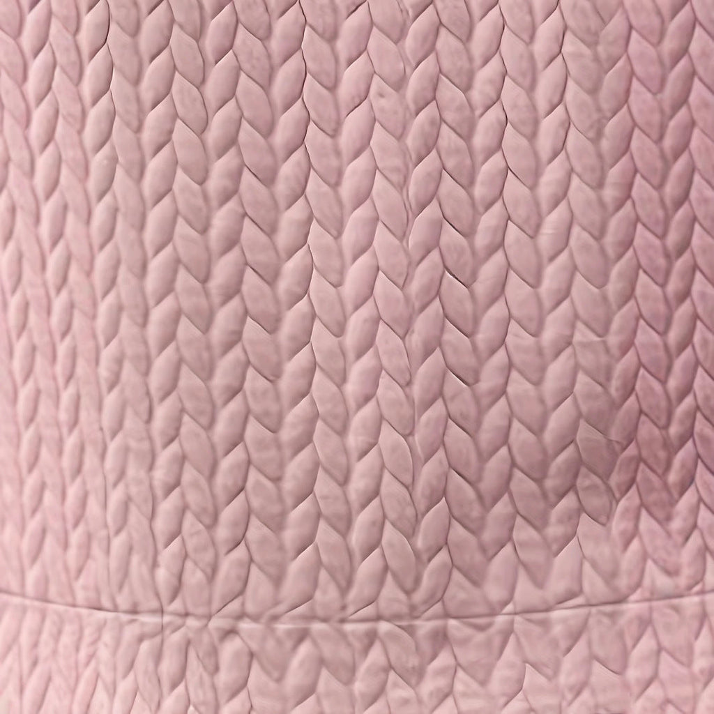 Fleur | Dames Kabelpatroon Ronde Hals Lange Pofmouwen Sweater