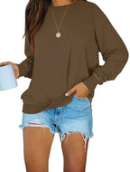 Jasmijn | Dames Casual Ronde Hals Verlaagde Schouders Oversized Sweatshirt