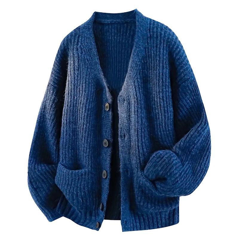 Jorn | Heren Oversized V-Hals Knoop Opgestikte Zakken Vest