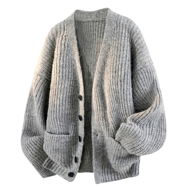 Jorn | Heren Oversized V-Hals Knoop Opgestikte Zakken Vest