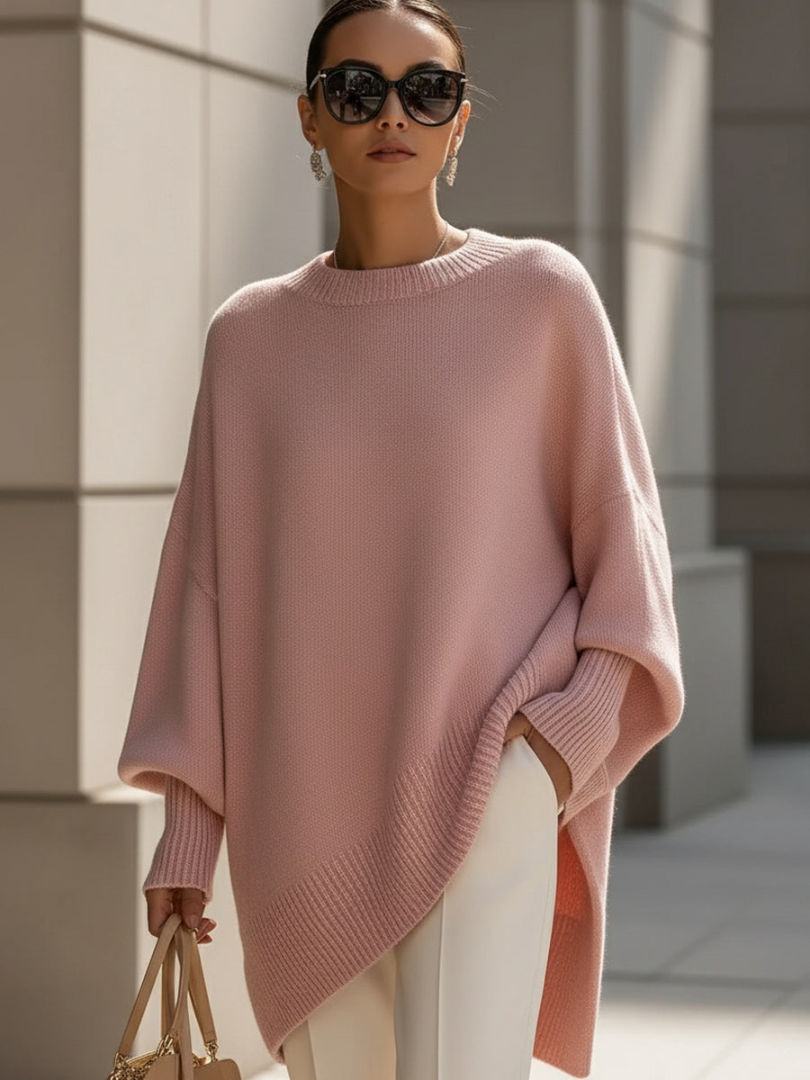 Lara | Dames Asymmetrische Zoom Vleermuismouw Poncho