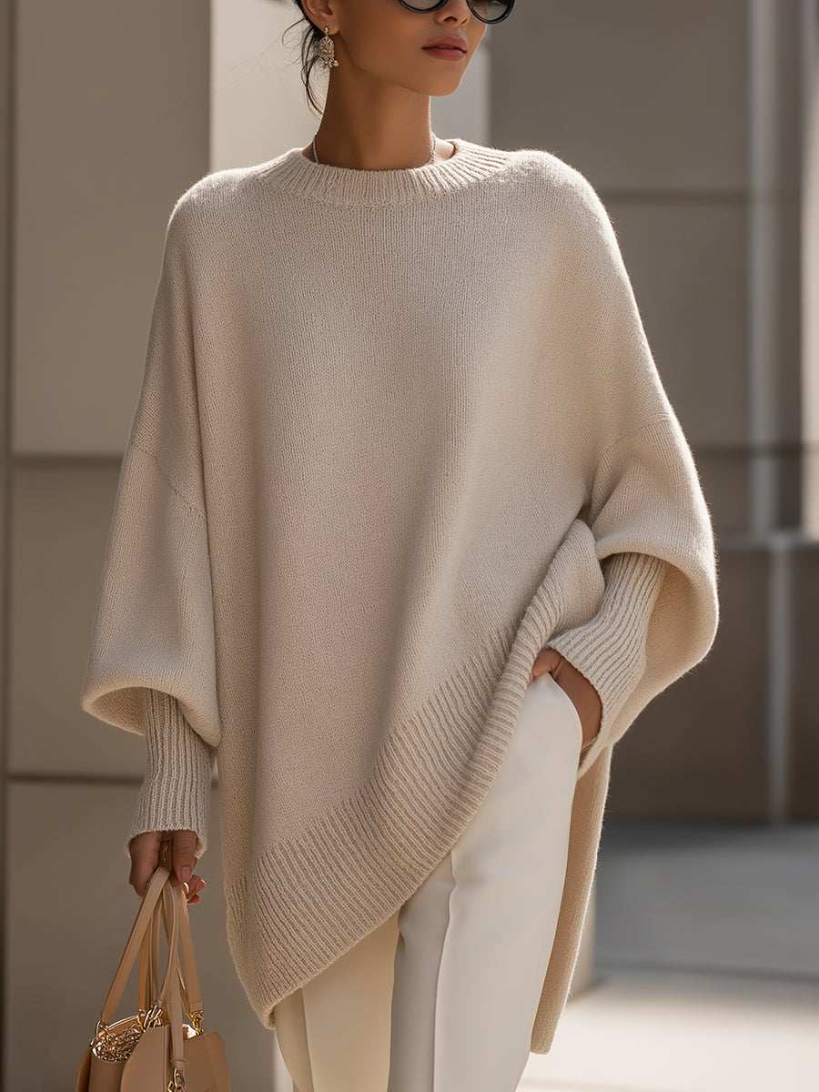 Lara | Dames Asymmetrische Zoom Vleermuismouw Poncho