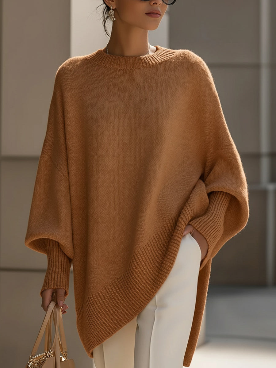 Lara | Dames Asymmetrische Zoom Vleermuismouw Poncho