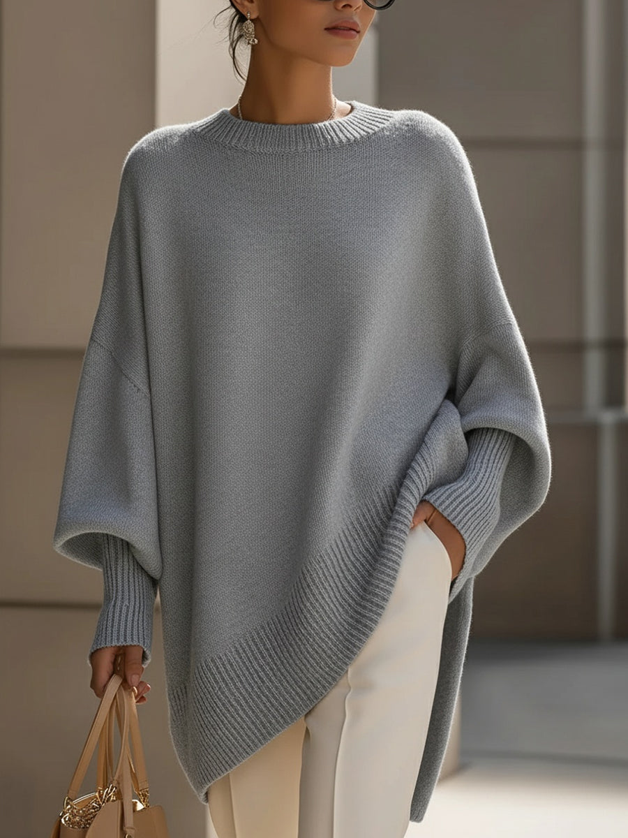 Lara | Dames Asymmetrische Zoom Vleermuismouw Poncho