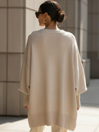 Lara | Dames Asymmetrische Zoom Vleermuismouw Poncho