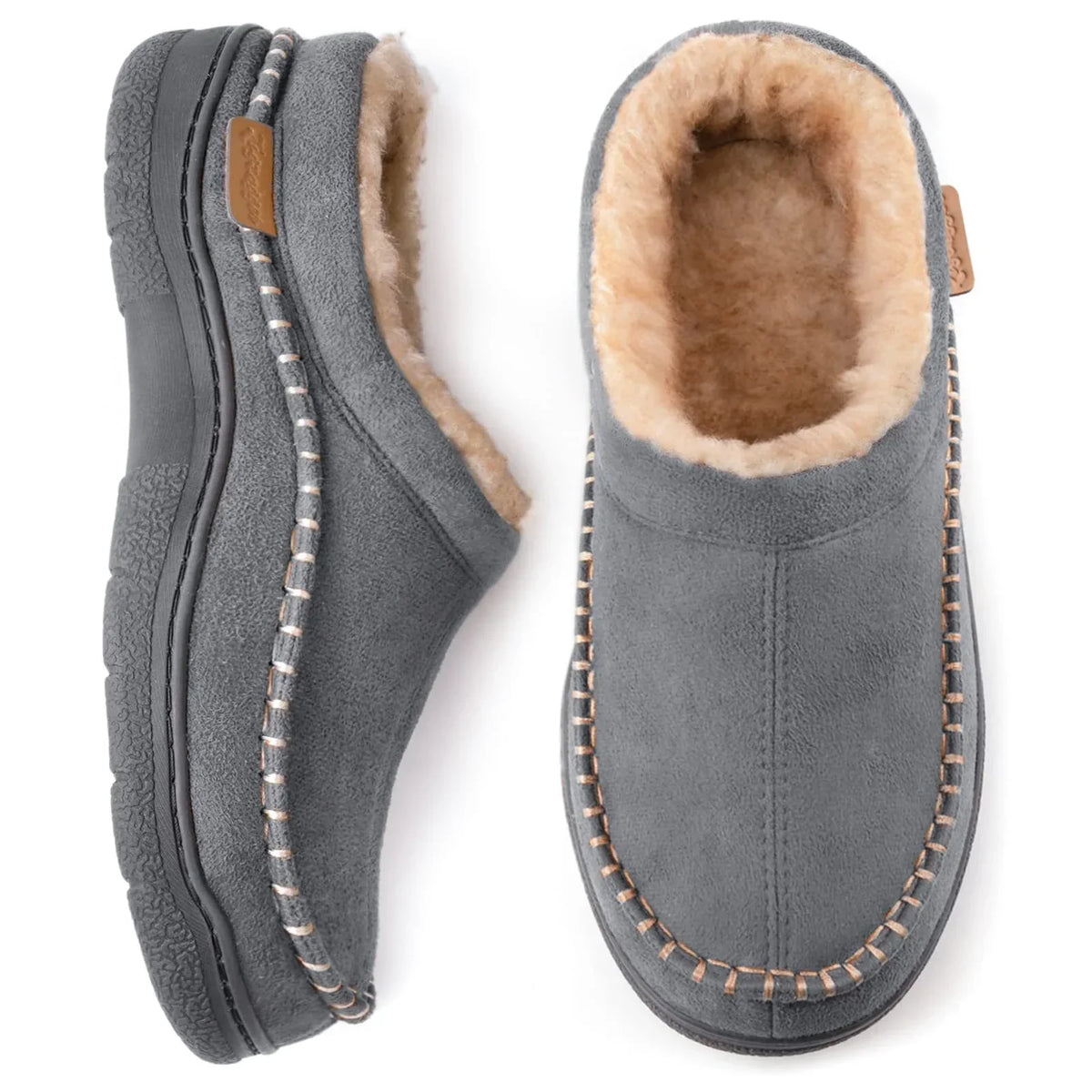 Liv | Dames Warm Gevoerde Mocassin Gesloten Hiel Pantoffels