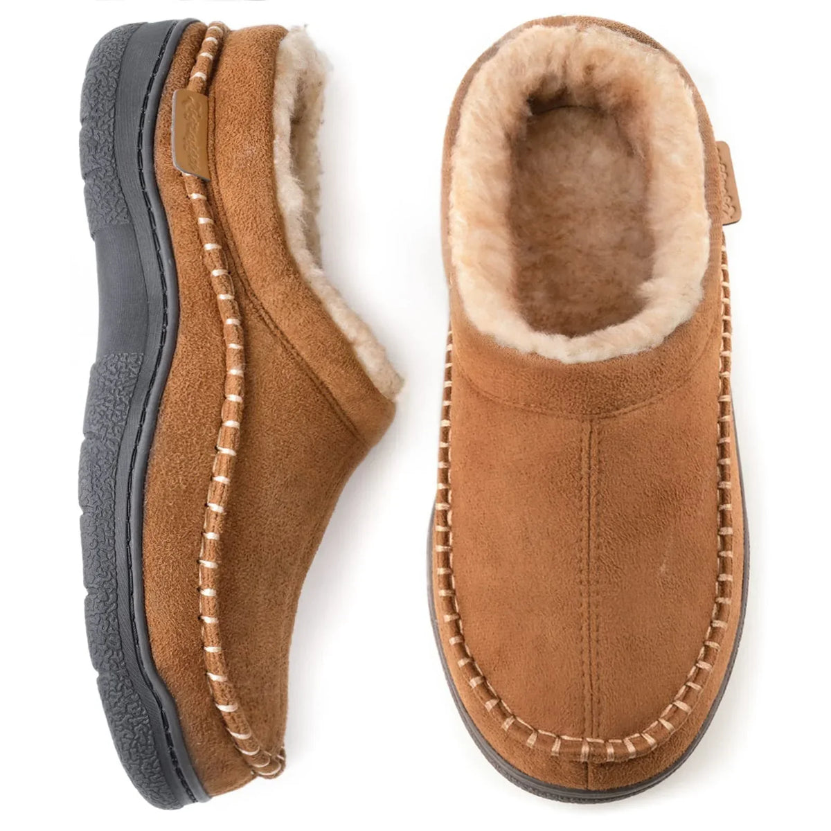 Liv | Dames Warm Gevoerde Mocassin Gesloten Hiel Pantoffels