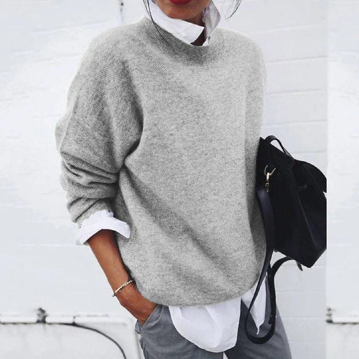 Lotte | Dames Casual O-hals Lange Mouw Ruimvallend Heuplang Trui