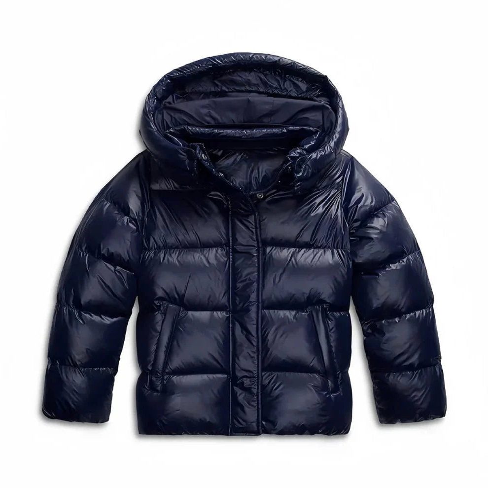Lotte | Dames Glanzende Bontrand Capuchon Heuplang Puffer