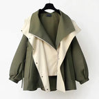 Mila | Dames Oversized Capuchon Kraag Ruime Mouw Jas