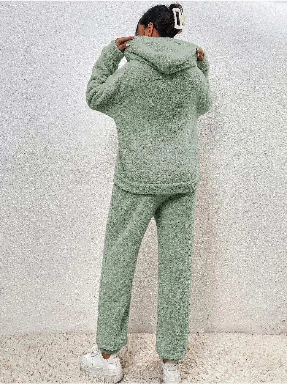 Noor | Dames Oversized Capuchon Kangoeroezak Lange Mouw Huispak