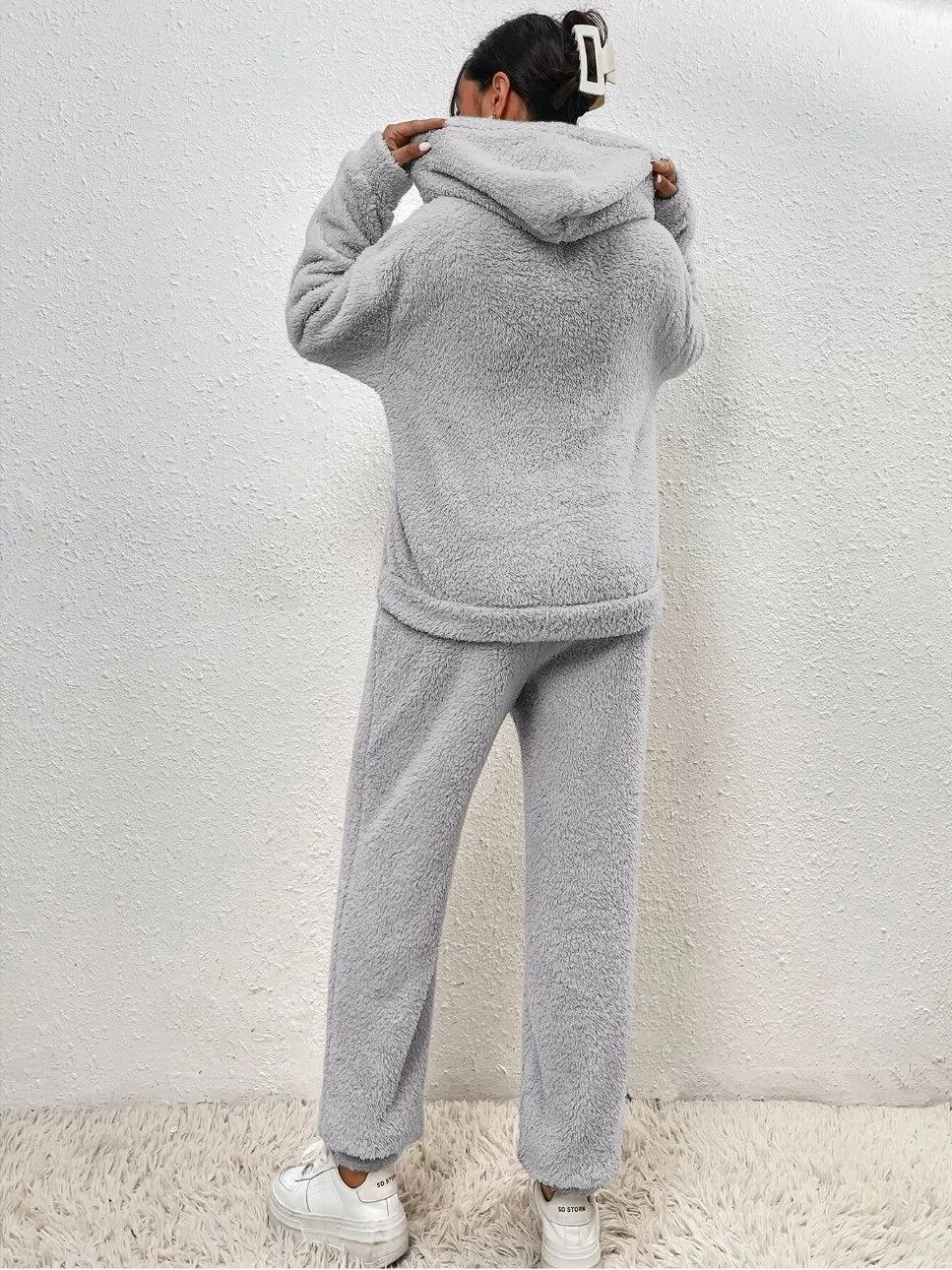 Noor | Dames Oversized Capuchon Kangoeroezak Lange Mouw Huispak