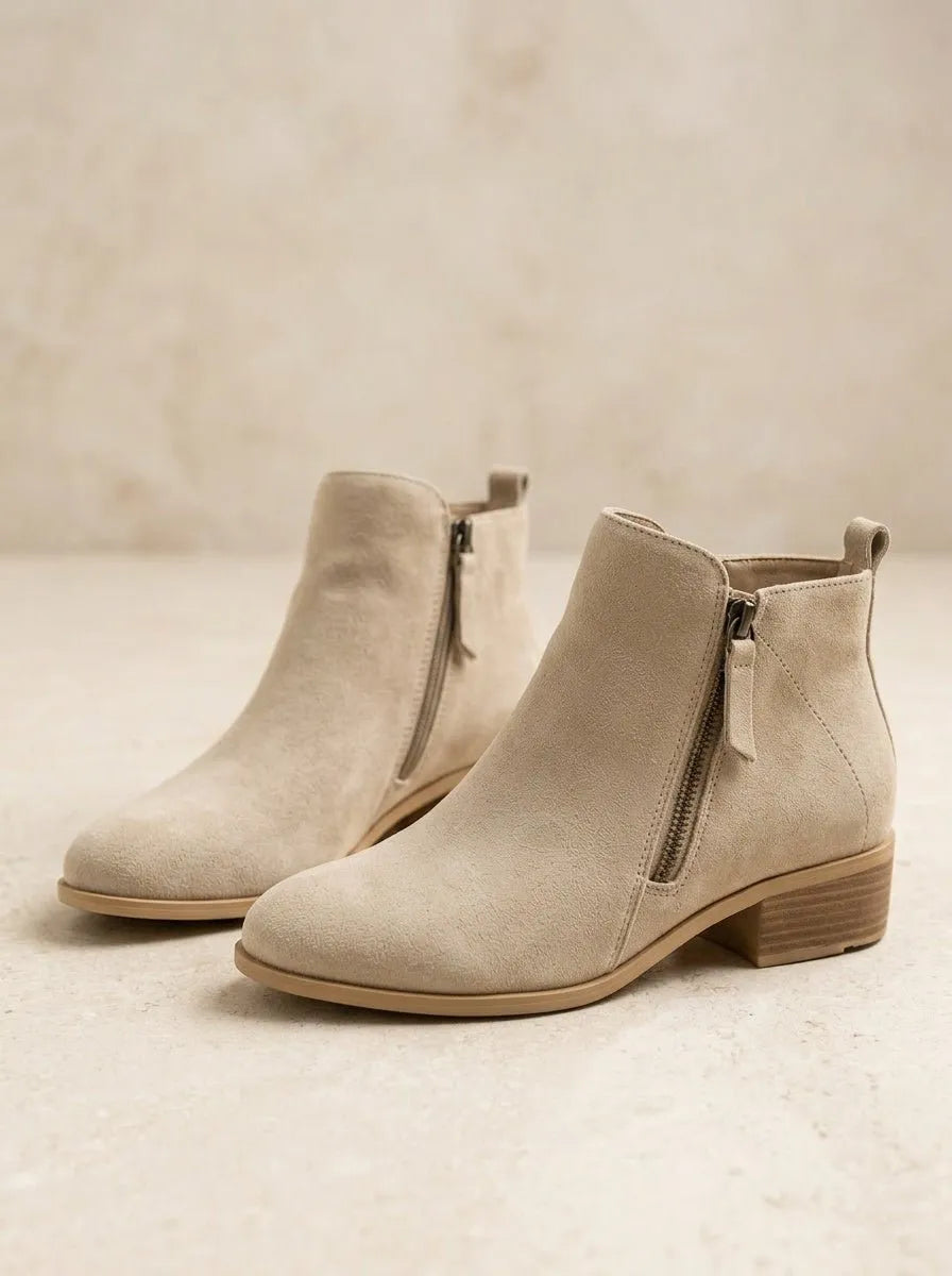 Sanne | Dames Casual Blokhak Zijrits Enkellaarzen
