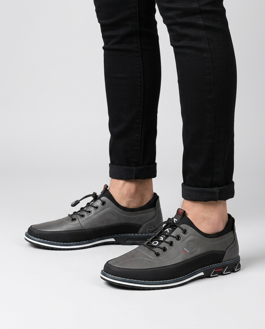 Sem | Heren Chunky Ronde Neus Veters Low-Top Sneaker
