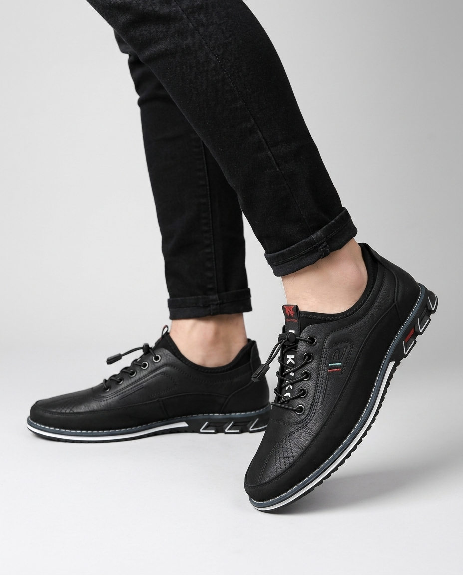 Sem | Heren Chunky Ronde Neus Veters Low-Top Sneaker
