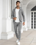 Sem | Heren Sportieve Rits Capuchon Slim-Fit Tweedelig Trainingspak