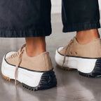 Sterre | Dames Chunky Neuskap Veters Lage Plateau Sneakers