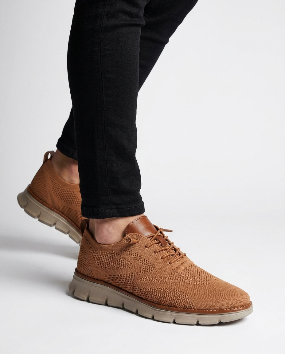 Thijs | Heren Sportieve Moc-Toe Stiksel Veters Low-Top Sneaker