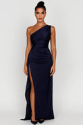 Vera | Dames Elegante One-Shoulder Hoge Split Maxi Jurk